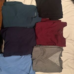 Mandala Women's V-Neck Scrub Tops - Assorted Colors